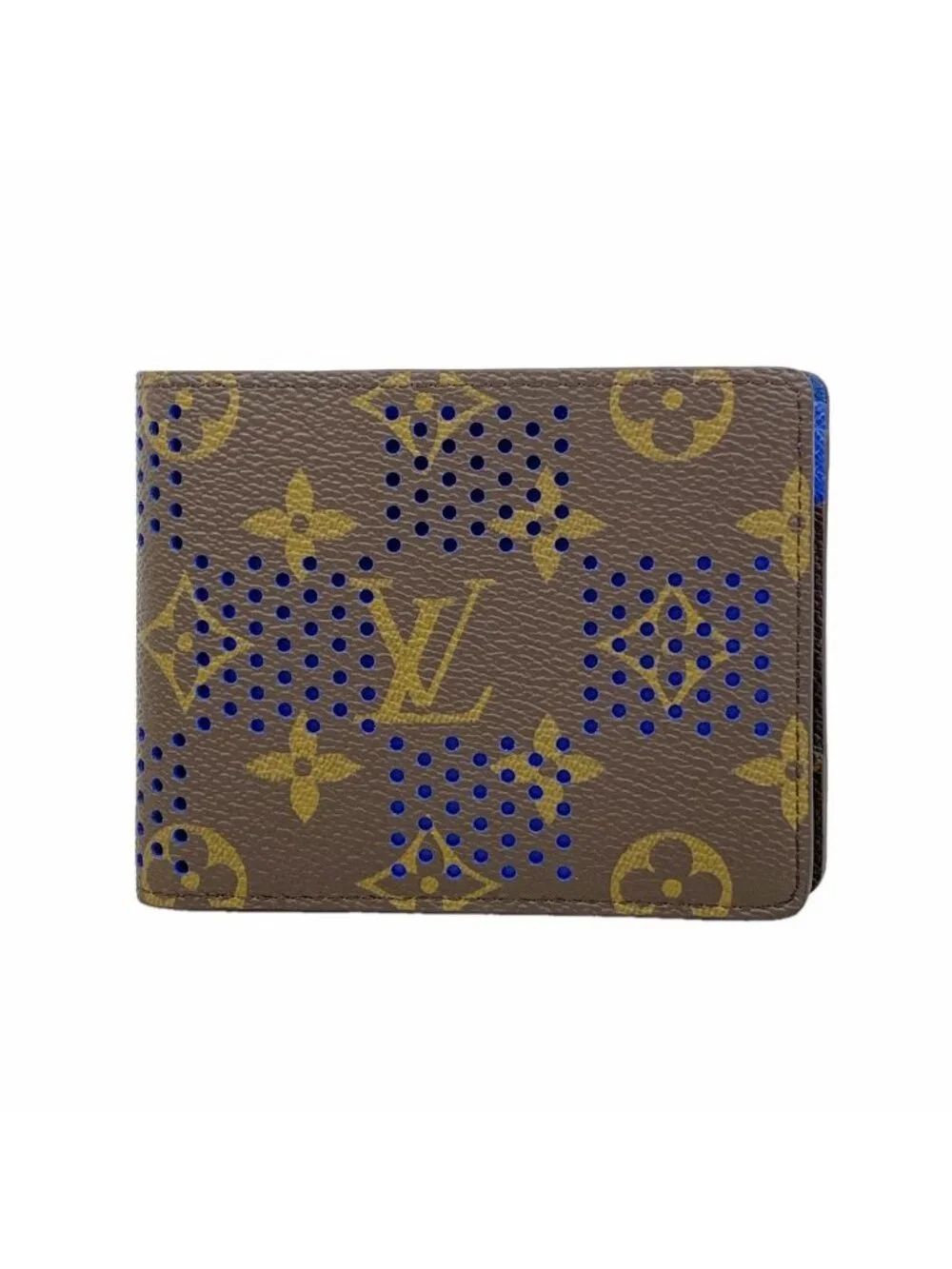 Louis Vuitton Billfold Monogram Portefeuille Multiple Brown Blue Wallet